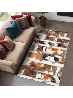 Mey İthalat Cerenomy Kadife Kaymaz Pamuk Tabanlı Yıkanabilir Antibakteriyel Salon Halısı 160X230