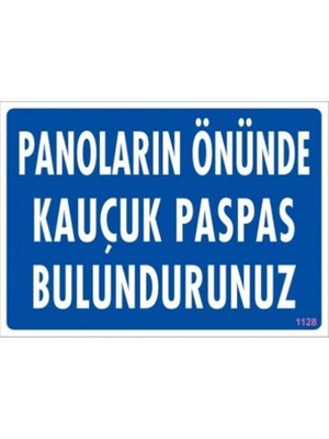 Mey İthalat Katar Uyarı Levhası Panoların Önünde Kauçuk Paspas Bulundurunu