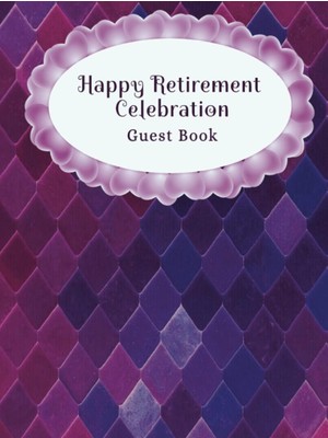 Mey İthalat Happy Retirement Celebration Guest Book Hardcover, 8.5X11, 120 Pages
