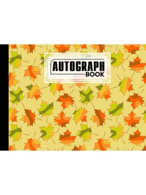 Mey İthalat Autograph Book: Autumn Cover | Memory Book, Signature Celebrity Memorabilia Album Gift, Size 8.25" x 6" By Gudrun Reinhardt