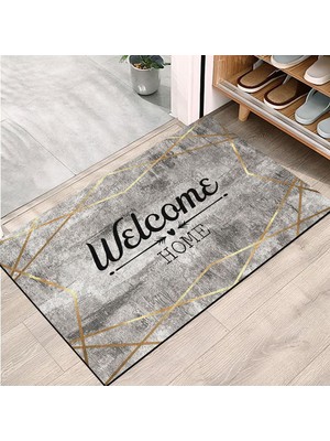 Mey İthalat Monnhein Kapı Önü Paspası - Modern ve Şık Kapı Paspası | Ev, Ofis ve Dış Mekân Kullanımı Için (Welcome Home Eskitme) 45X65