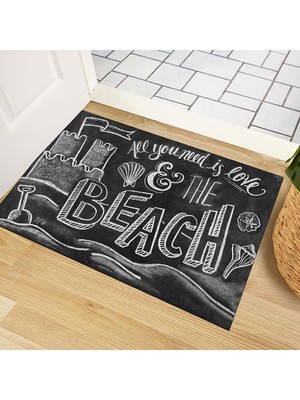 Mey İthalat Monnhein Kapı Önü Paspası - Modern ve Şık Kapı Paspası | Ev, Ofis ve Dış Mekân Kullanımı Için (The Beach) 45X65