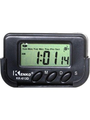 Mey İthalat Kenko KK-613D Dijital Küçük Masa-Araba Saati-Alarm-Kronometre
