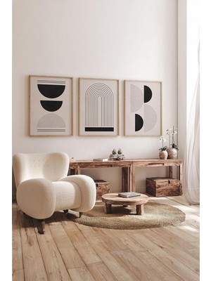 Mey İthalat Artavessa Gerçek Ahşap Çerçeveli 3 Parça 3D Poster Tablo Seti - 3DARTSOHOSET82-2030