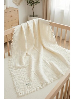 Mey İthalat Hamur Bebek Muslin Pıke 85X100 cm EKRU%100 Pamuklu