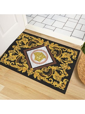 Mey İthalat Monnhein Kapı Önü Paspası - Modern ve Şık Kapı Paspası | Ev, Ofis ve Dış Mekân Kullanımı Için (Majestic Gold) 45X65