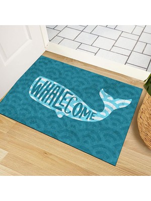 Mey İthalat Monnhein Kapı Önü Paspası - Modern ve Şık Kapı Paspası | Ev, Ofis ve Dış Mekân Kullanımı Için (Whale Come) 45X65