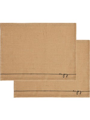 Mey İthalat Ocean Home Textile 2'li Enjoy Jüt Amerikan Servis 45 x 35 cm