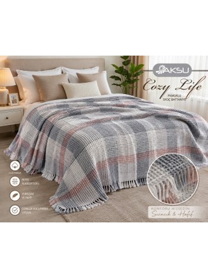 Aksu Cozy Life Tek Kişilik Pamuklu Battaniye 10101025