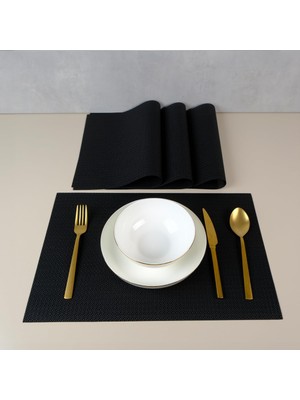 Mey İthalat Maxstyle Matrix Black 4 Parça Amerikan Servis 30X45 cm