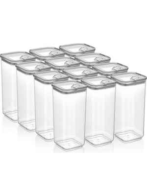 Mey İthalat Vip Ahmet Pratik Kare Saklama Kabı, 3X1700 ml