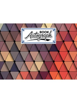 Mey İthalat Autograph Book: Triangles Cover | Memory Book, Signature Celebrity Memorabilia Album Gift, Size 8.25" x 6" By Bodo Sander