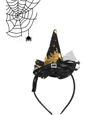 Mey İthalat Halloween Şapkalı Cadı Taç Siyah AST6500-2