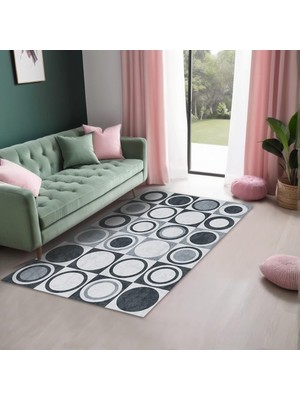 Mey İthalat Breda Kadife Kaymaz Pamuk Tabanlı Yıkanabilir Antibakteriyel Salon Halısı 140X200