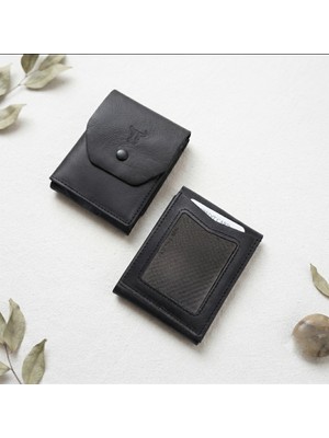 Passtell %100 Hakiki Deri Minimalist Trend Model Para Koymalı Cüzdan ve Kredi Kartlık