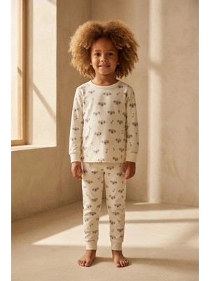 Bony Socks Çocuk Koala Desenli Pijama Takımı Ekru