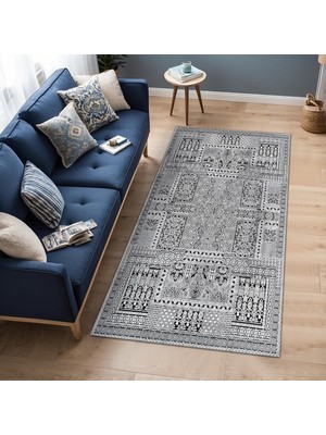 Mey İthalat Konsa Vintage Şönil Kaymaz Doğal Pamuk Tabanlı Yıkanabilir Antibakteriyel Çevre Dostu Salon Halısı 160X230