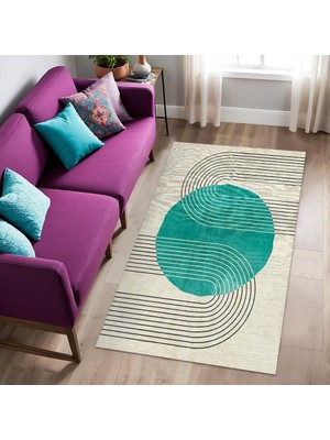 Mey İthalat Onsa Kadife Kaymaz Pamuk Tabanlı Yıkanabilir Antibakteriyel Salon Halısı 160X230
