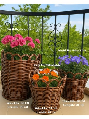Mey İthalat Çiçek Sepeti Rattan