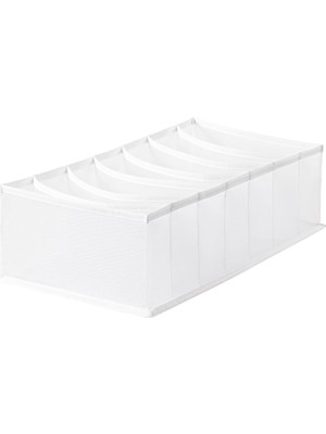 Mey İthalat Ocean Home Textile 7 Bölmeli Beyaz Renk File Çekmece Düzenleyici 22 x 41,5 x 12 cm