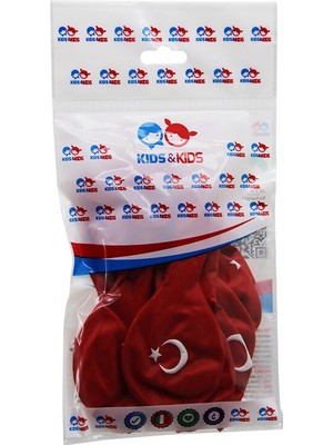 Skygo Türk Bayrağı Desenli Balon - 10'lu Paket