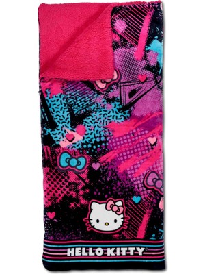 Mey İthalat Northwest Hello Kitty Bulut Sherpa Pijama Çantası, 68,5 cm x 157,5 Cm, Slumber Kitty