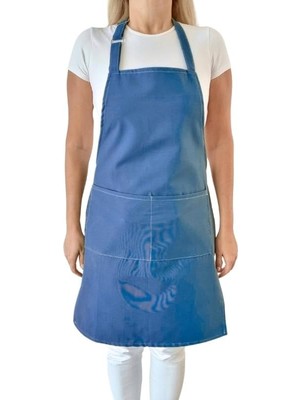 Mey İthalat Mutfak Önlüğü Su Geçirmez Şef Önlüğü 2 Geniş Cepli Barista Önlüğü Mavi