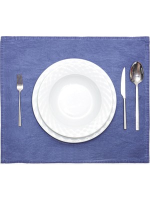 Mey İthalat Taşlanmış Indigo Denim Pamuk Amerikan Servisi- 2'li Set