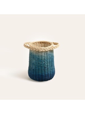 Mey İthalat Java Mavi Rattan Sepet 25 cm