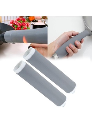 Mey İthalat Promosyonca Silikon Tava Sapı Koruyucu, Isıya Dayanıklı, 250°C Dayanım, Kaymaz, Kolay Takılabilir, Gri, Çok Amaçlı