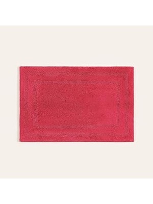 Mey İthalat Solıd Çift Taraflı PAMUK%100 Pamuk Banyo Paspası 60X90 cm Fuşya