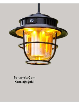 Bezos Hafif ve Taşınabilir Retro Tasarım Kamp Lambası