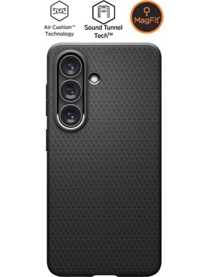Spigen Galaxy S26 Plus ile Uyumlu Kılıf Liquid Air Mag Fit Kaymaz Dokulu Yüzey Siyah Kapak - ACS11043 (Spigen TR Garantili)
