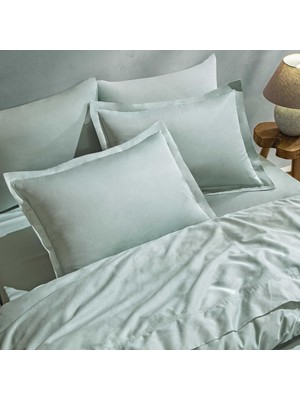 Mey İthalat Linens Mix&match Pamuk Saten King Size Çarşaf Yeşil