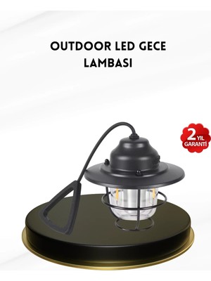 Bezos Taşınabilir Retro Çam Konisi Kamp Lambası Gece Işığı Su Geçirmez