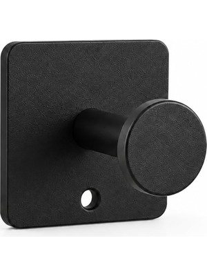 Mey İthalat Orret Home Tekli Yapışkanlı Metal Siyah Askı, Delmeden Duvara Monte Havlu Askısı, Çanta Askısı, Mutfak Banyo Askısı, Paslanmaz Yapışkanlı Duvar Askısı, Modern Kare Tabanlı Askı Aparatı