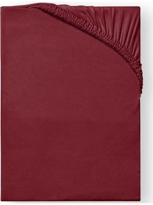 Mey İthalat Ezgi Bordo Büyük Boy Penye Lastikli Çarşaf, 180 x 200 cm