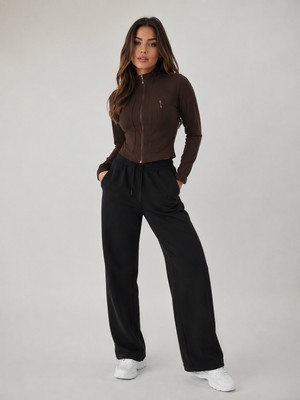 Blouse Vücuda Oturan Fermuar Detaylı Fit Spor Ceket