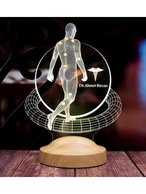 Mey İthalat Fizik Tedavi Doktoru, Fizyoterapist, Ortopedi Doktoru Hediyesi 3D LED Lamba