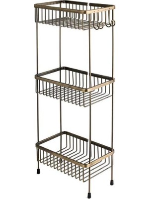 Mey İthalat System Banyo Duş Raf Sistemi Antik Renk 647X150X273 mm