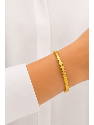 ÇGK KUYUMCULUK 14 Ayar  4 mm Hediyelik Altın Bilezik 14HDY045