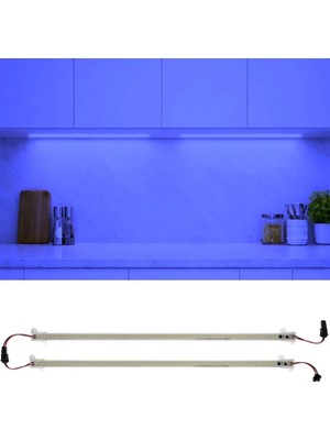 Burul 50 Cm Yüksek Lümen Bar Led Eklenebilir Şeffaf Pvc Kasalı 2 Adet