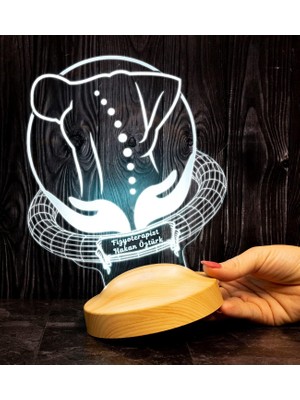 Mey İthalat Fizyoterapiste Hediye Kişiye Özel 3D LED Lamba
