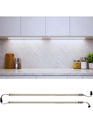 Burul 50 Cm Yüksek Lümen Bar Led Eklenebilir Şeffaf Pvc Kasalı 2 Adet