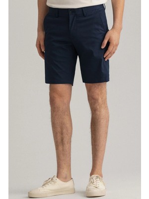 Gant Men's Slim Fit Woven Bermuda Navy Shorts Erkek Dokuma Bermuda Şort Lacivert