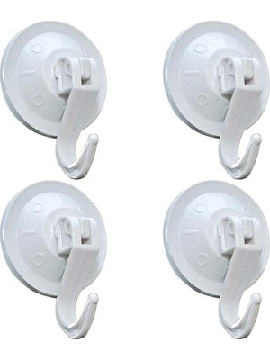 Mey İthalat Güçlü Vantuzlu Askı 4’lü Set. Delme Gerektirmeyen Duvar Askısı, Banyo Mutfak Duş Lavabo Için, Fayans Cam Seramik Uyumlu, Iz Bırakmaz Kaymaz