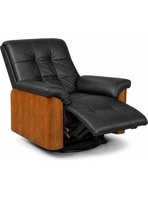 Smarto Relax TV Koltuğu Miami Elektrikli ,Döner, Sallanan Kontrol Panelli Masaj Panel Ergonomik Deri Dekoratif Baba Koltuğu