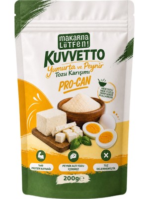 Makarna Lütfen Kuvvetto Procan Yumurta ve Peynir Tozu Karışımı (200 Gram)