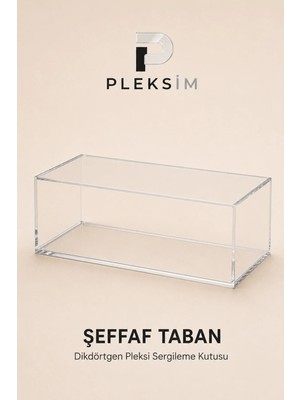 Ulusoypleksi 50X25X20 cm Dikdörtgen Sneaker Sergileme Kutusu Şeffaf Pleksi Akrilik Display Box Premium Vitrin Şeffaf Taban