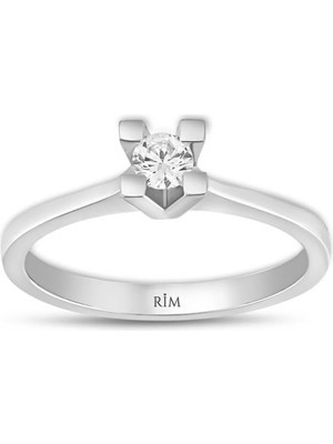Rim Pırlanta 0.25 Karat Laboratuvar Pırlanta Tektaş Yüzük - Hrd Sertifikalı